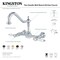 Kingston Brass KS1240BPL Bel-Air Wall Mount Bridge Kitchen Faucet, Matte Black KS1240BPL - alternate 2